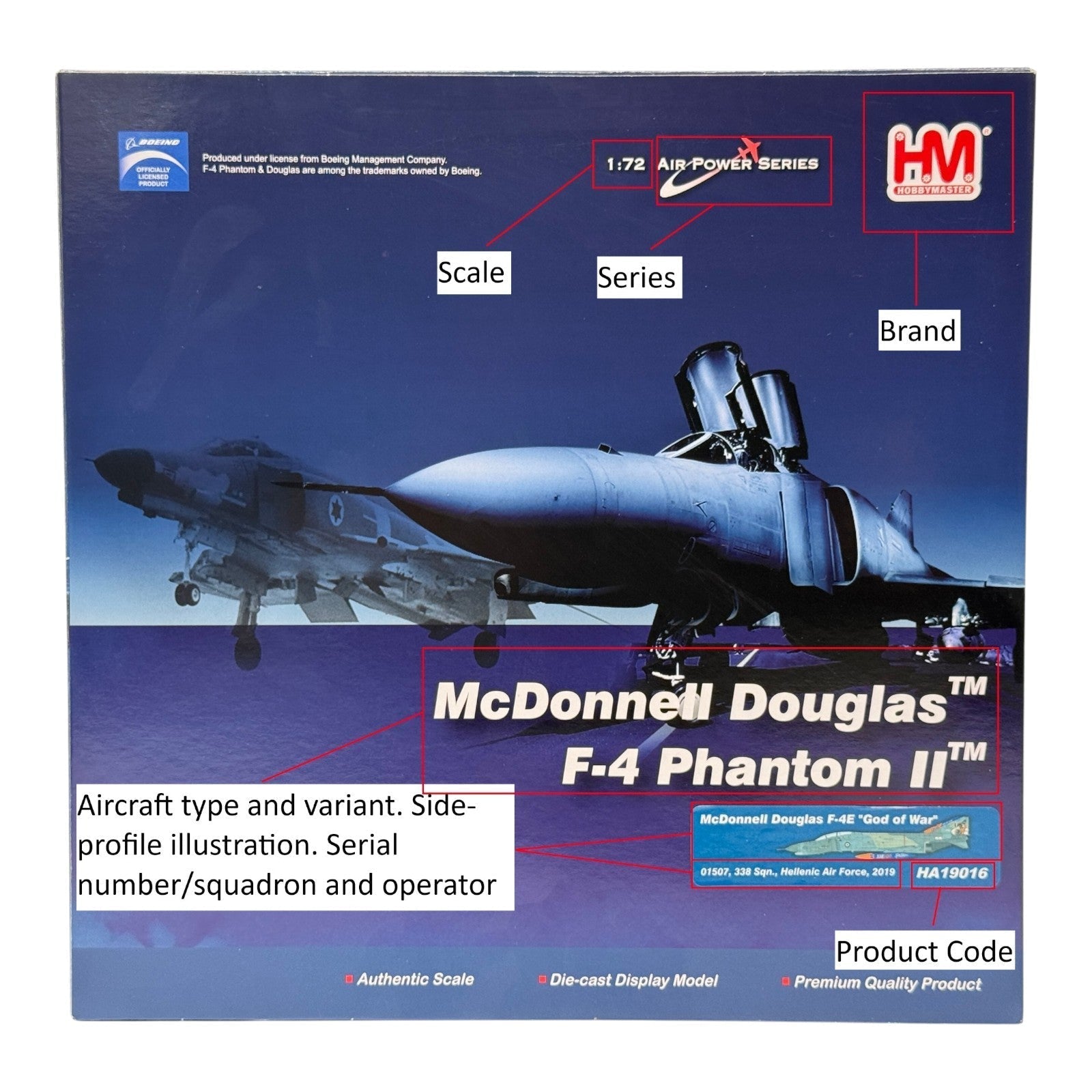 How to identify and value diecast aircraft models using the brand, scale, aircraft details and product code