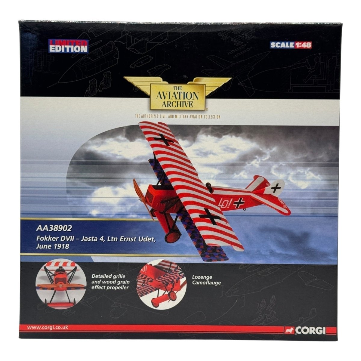 History Behind Corgi AA38902: Fokker D.VII, Jasta 4, Ernst Udet (1918) - The Collectables Vault