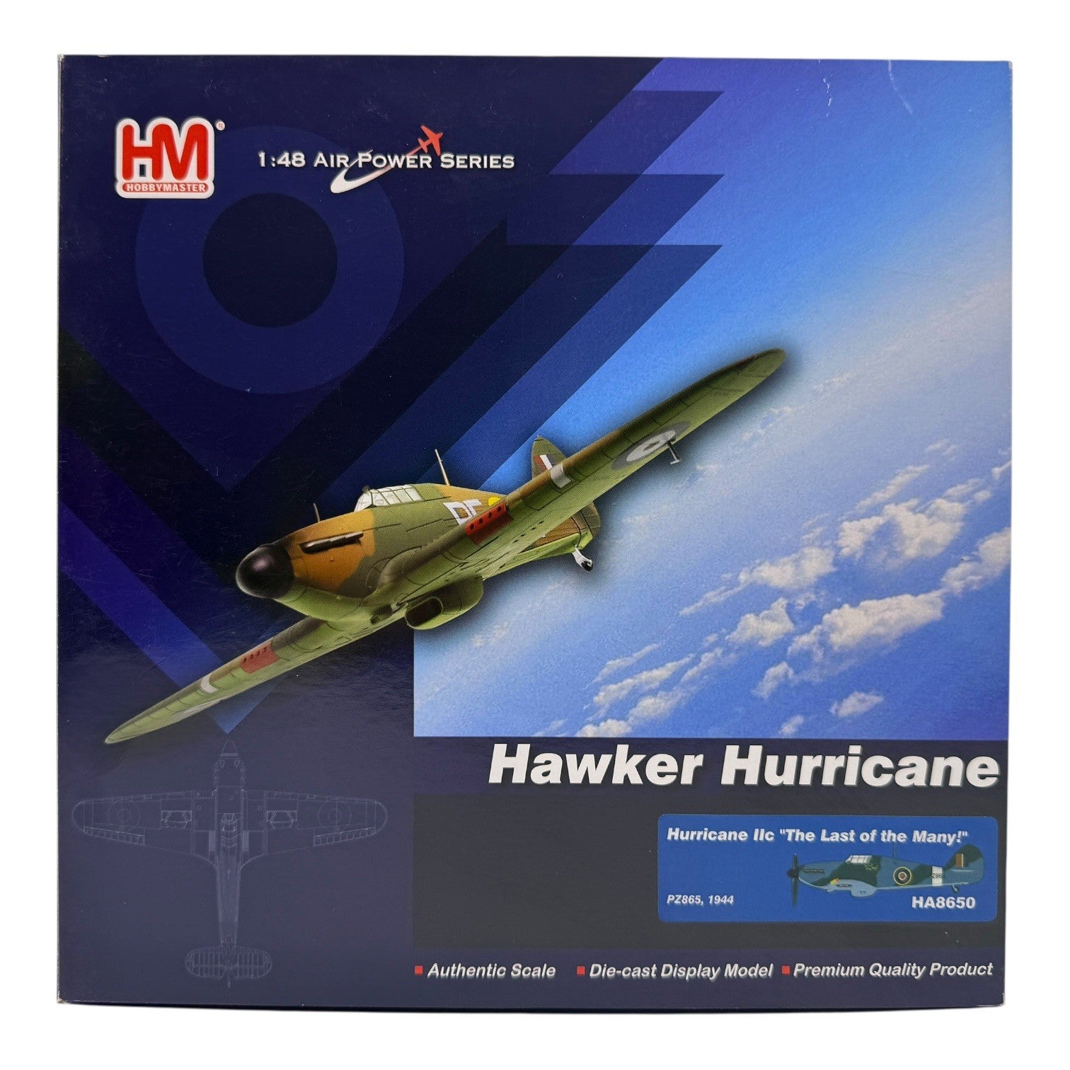 Hobby Master HA8650 1:48 Hurricane IIc PZ865 "The Last Of The Many" 1944 Diecast