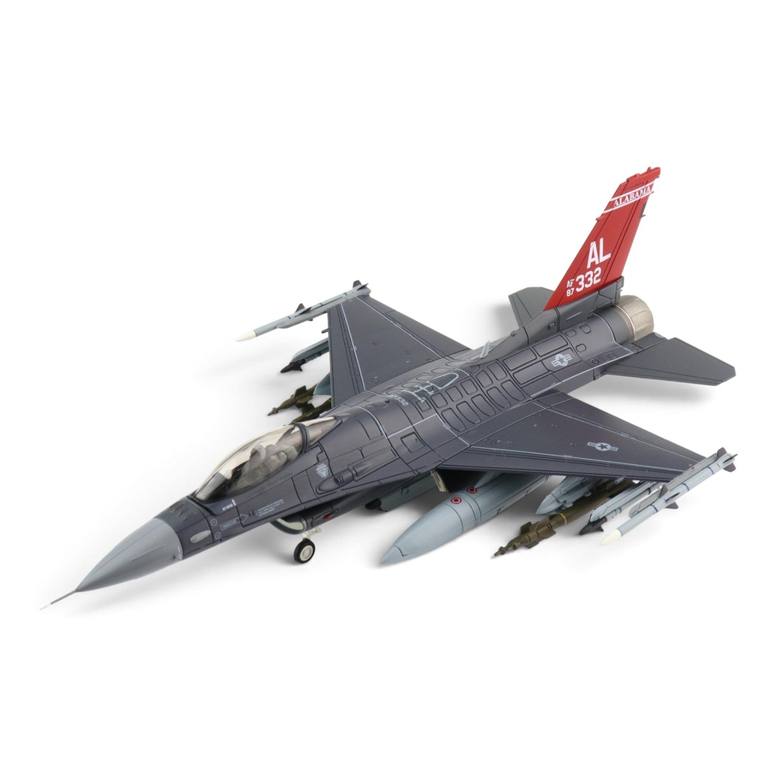 Hobby Master HA38011 1:72 Lockheed F-16C Block 30 87-0332 USAF 100th FS Red Tails 187th FW Alabama ANG 2021