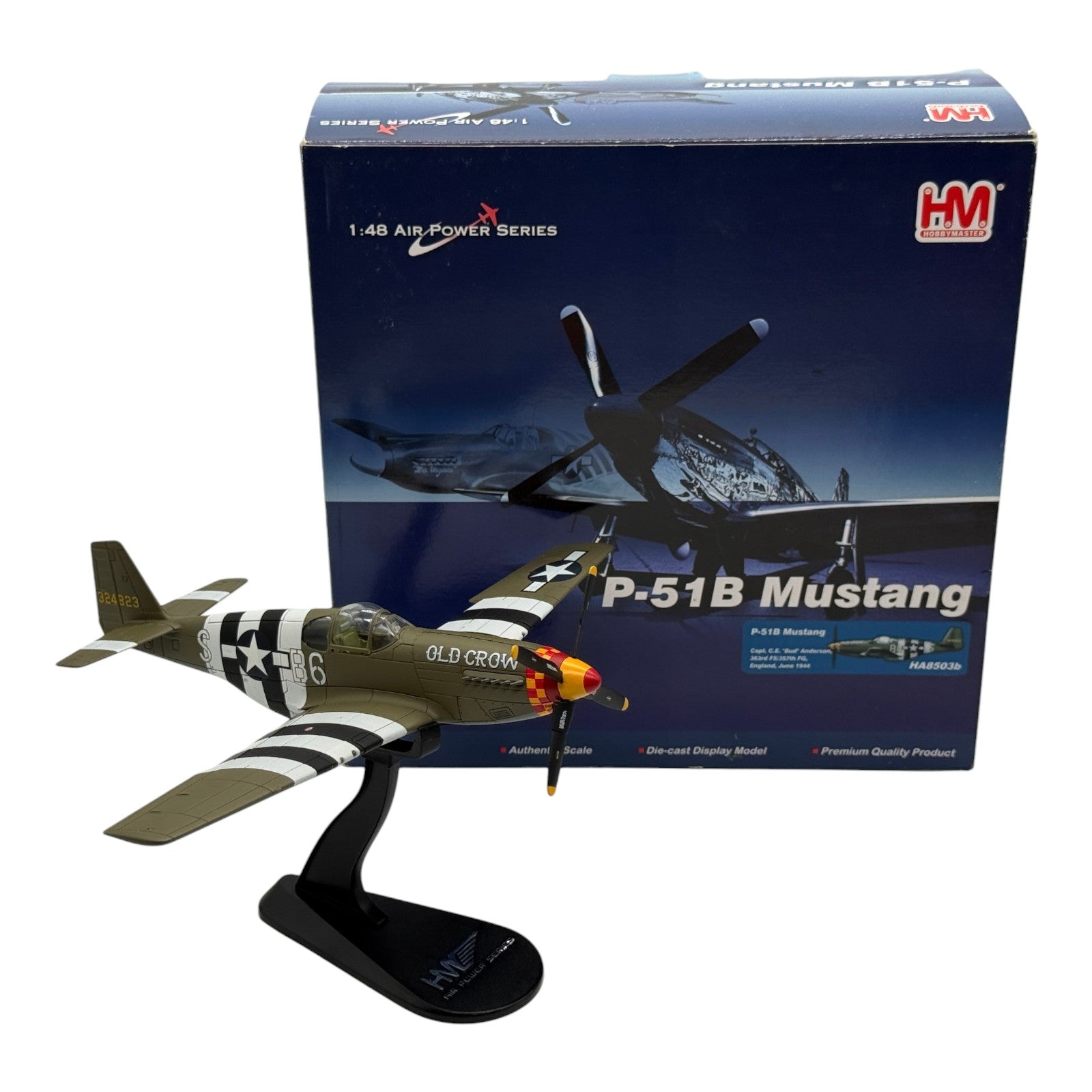 Hobby Master HA8503B 1:48 P-51B Mustang USAAF 357th FG Old Crow Bud Anderson