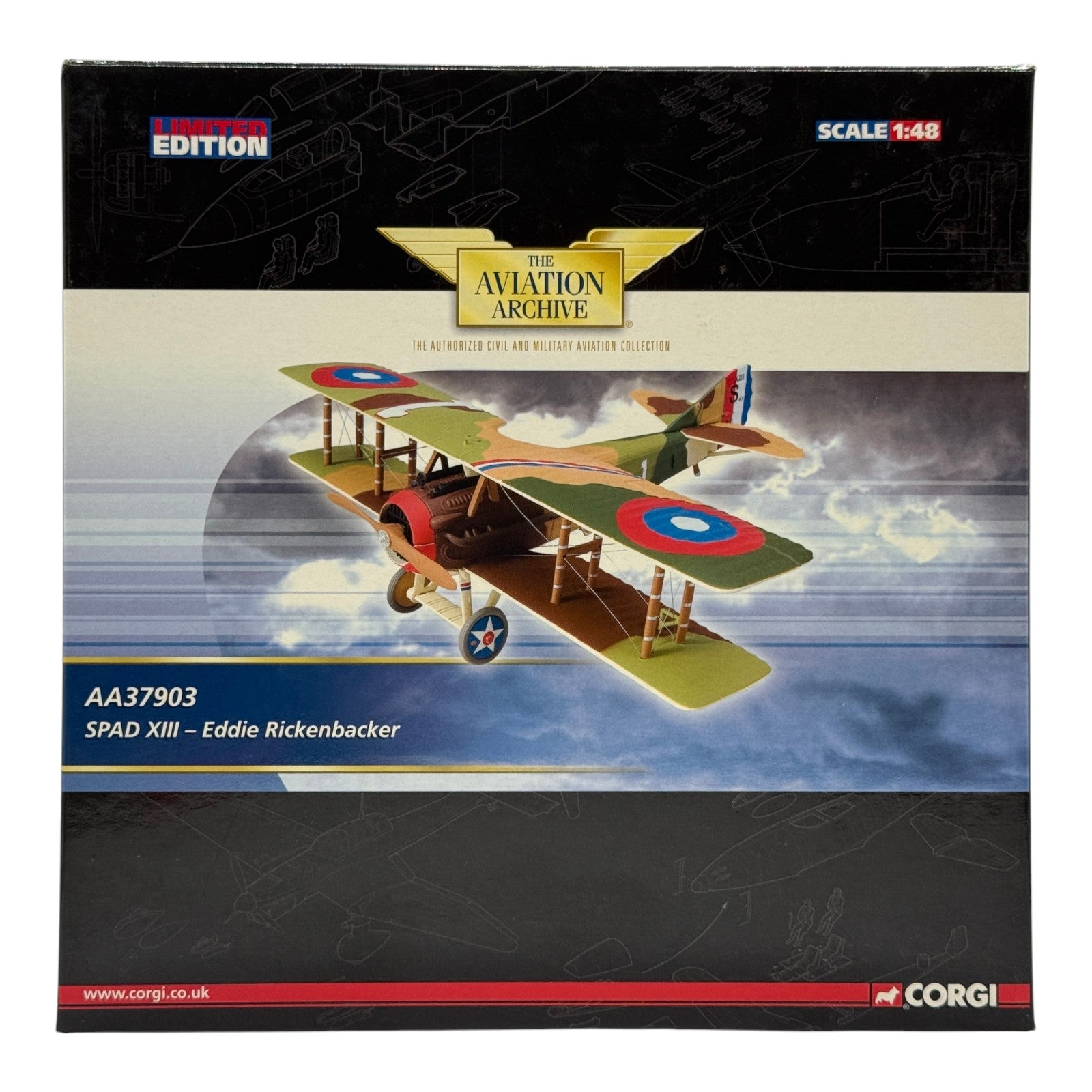 Corgi AA37903 1:48 SPAD S.XIII US Army 94th Aero Sqn Eddie Rickenbacker France 1918