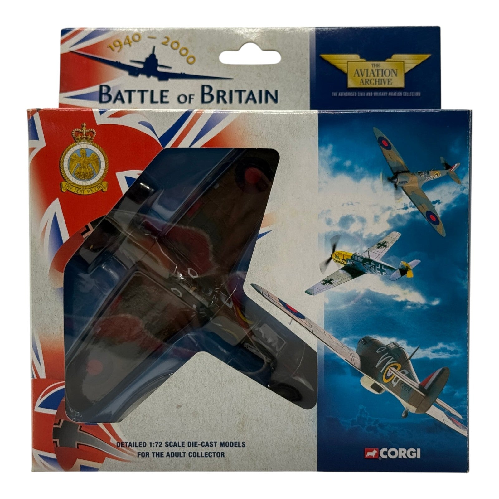 Corgi 49101 1:72 Hawker Hurricane Mk I RAF No.85 Sqn VY-Q P3854 Peter Townsend Battle of Britain 1940