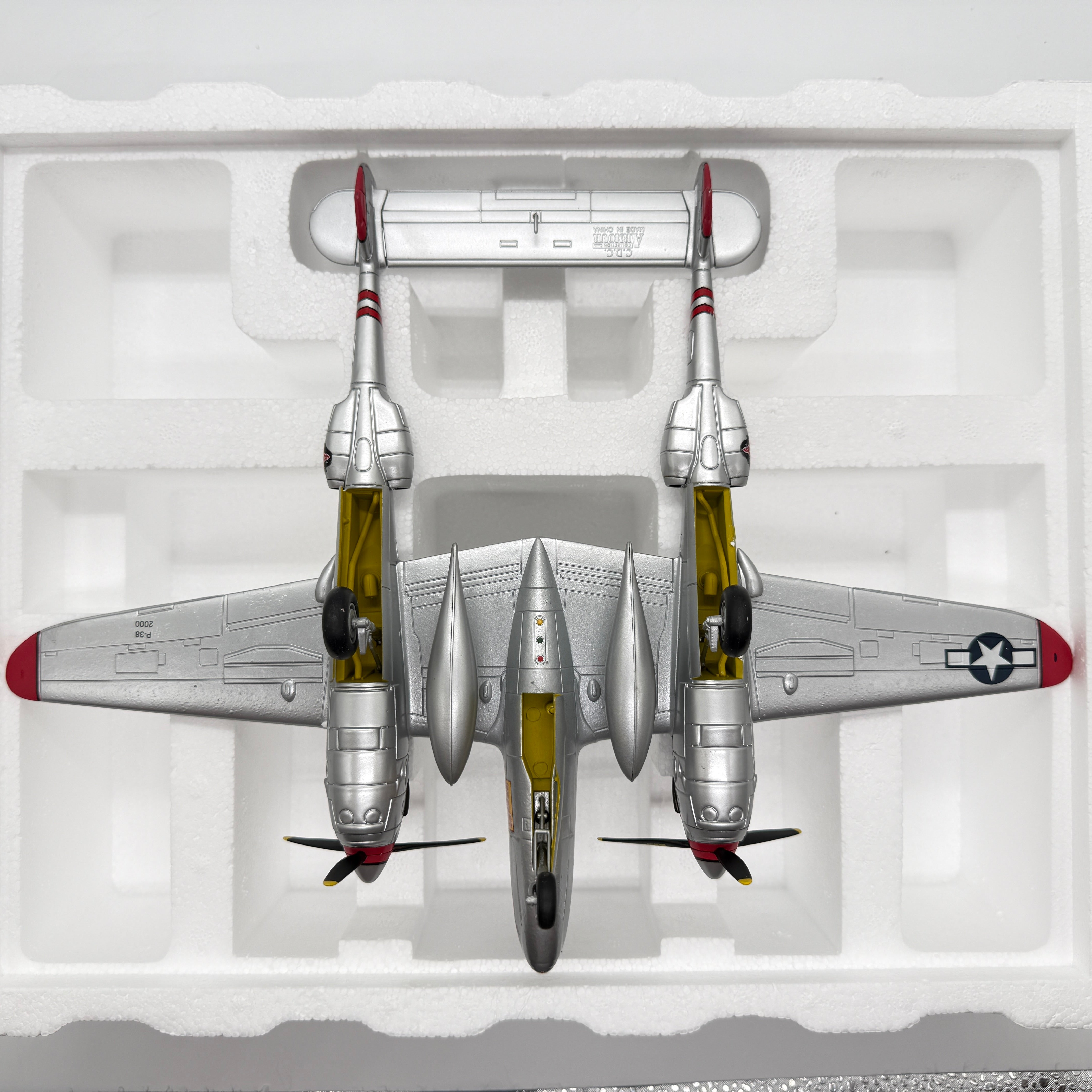 Franklin Mint ART 98113 1:48 Lockheed P-38 Lightning Pudgy V Thomas McGuire 431st FS *FLAWED*
