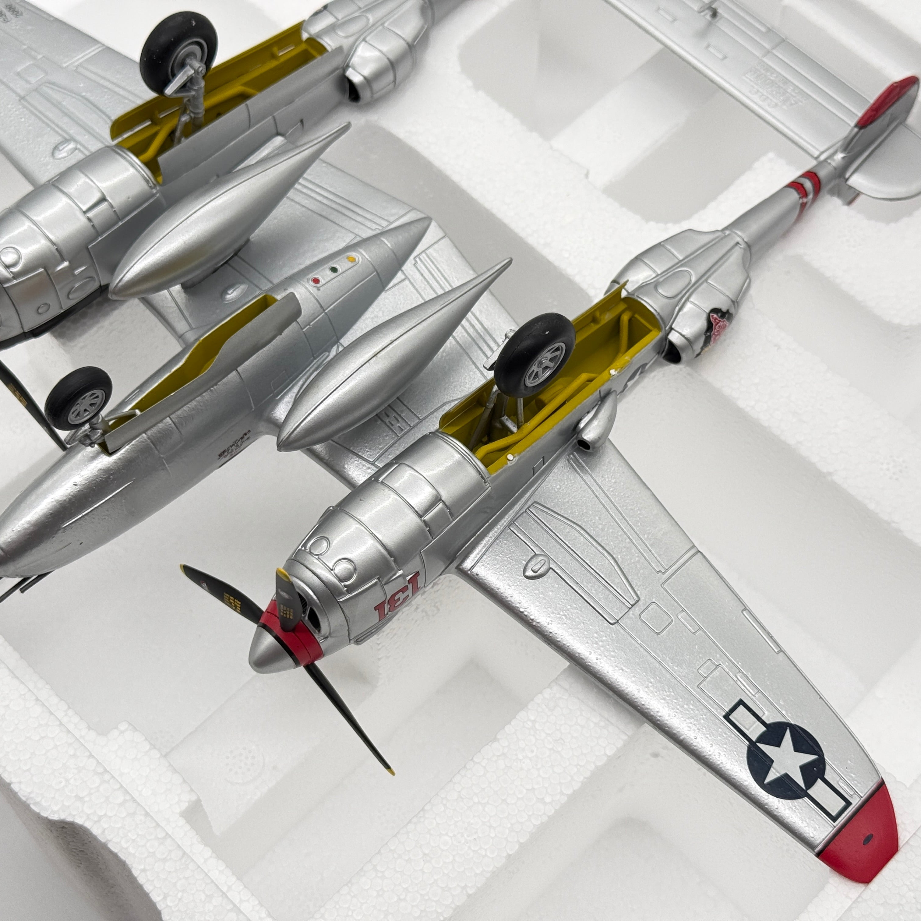 Franklin Mint ART 98113 1:48 Lockheed P-38 Lightning Pudgy V Thomas McGuire 431st FS *FLAWED*