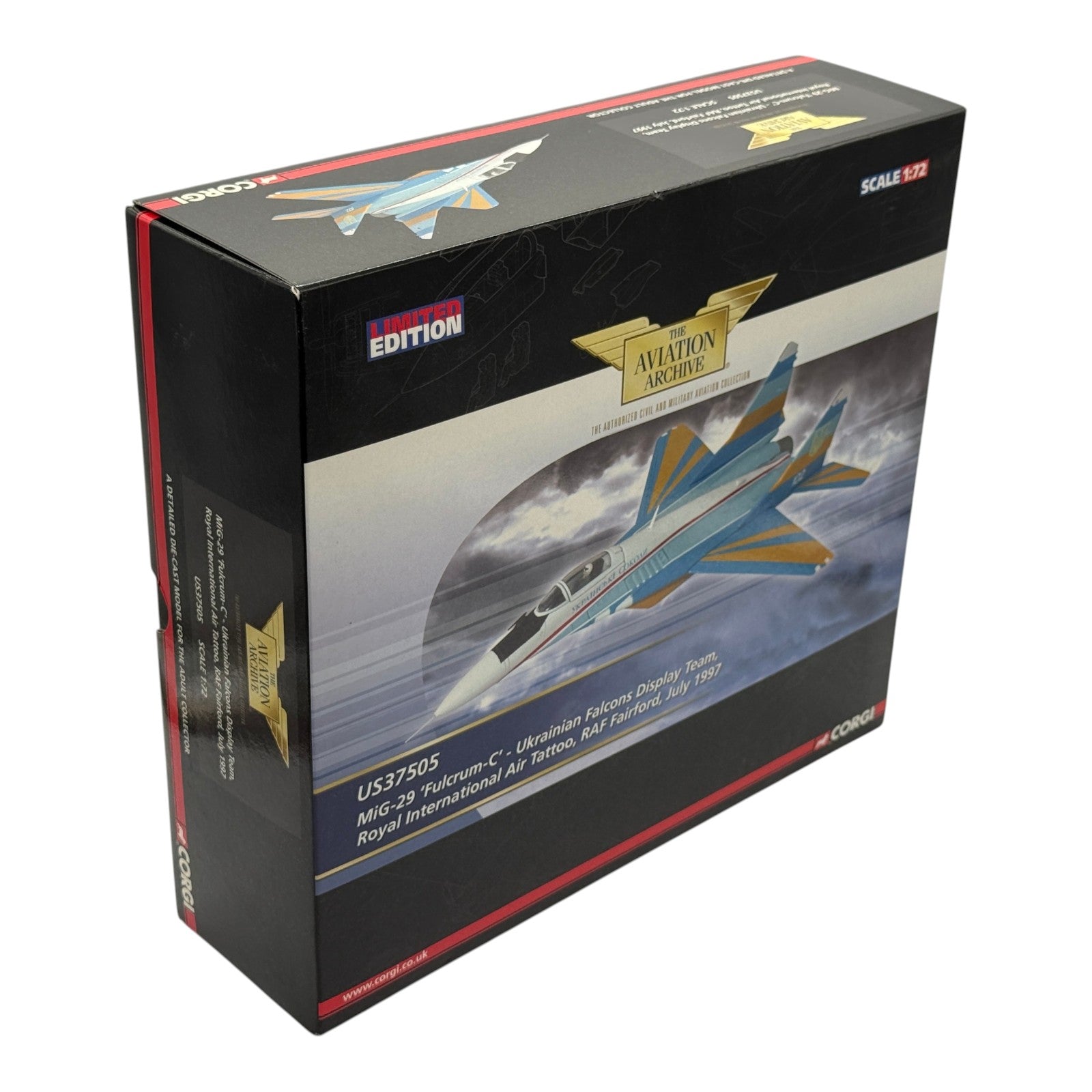 Corgi US37505 1:72 Mikoyan MiG-29 Fulcrum-C Ukrainian Falcons RIAT RAF Fairford 1997