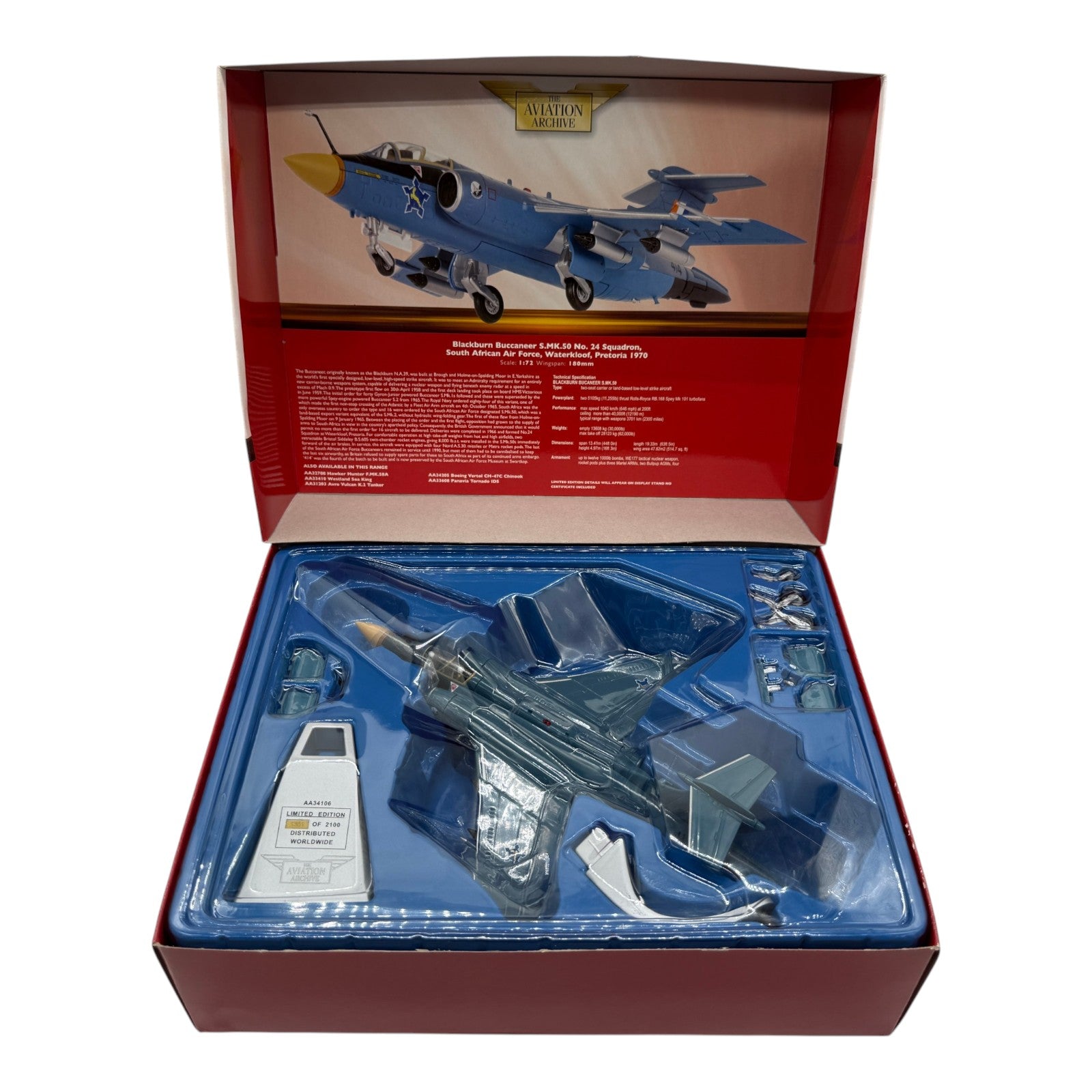 Corgi AA34106 1:72 Blackburn Buccaneer S.Mk 50 SAAF No.24 Sqn Waterkloof South Africa 1970