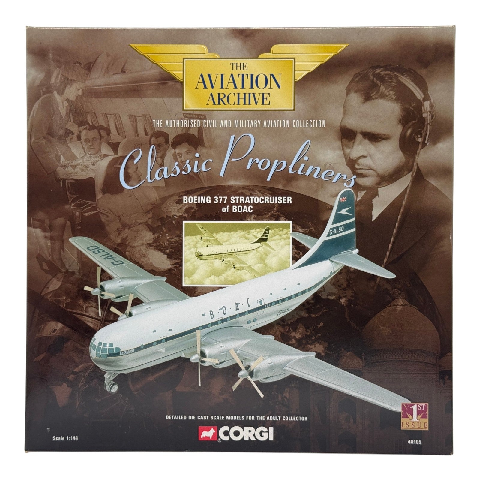 Corgi 48105 1:144 Boeing 377 Stratocruiser BOAC G-ALSD Cassiopeia