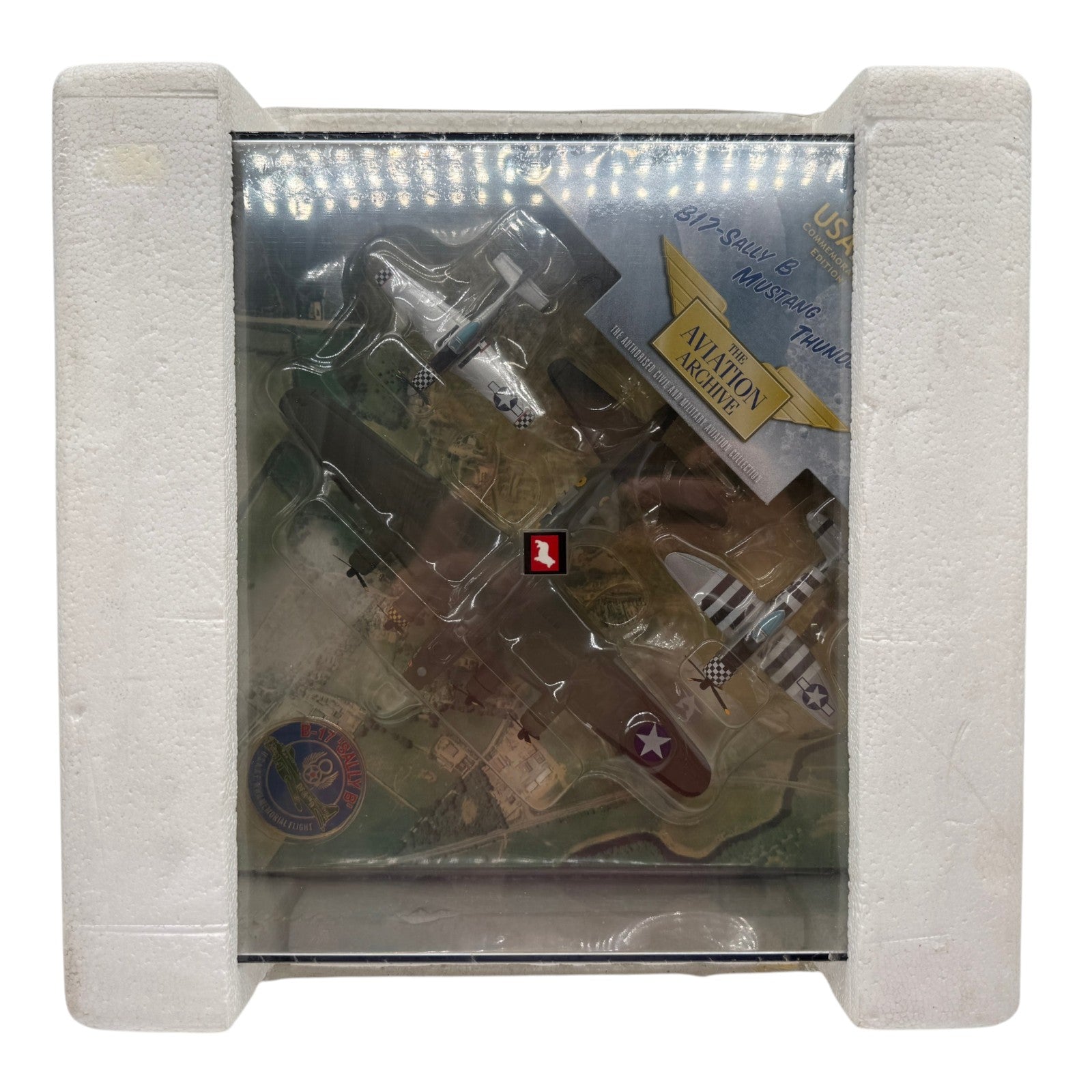 Corgi 49502 1:144 USAAF Commemorative Edition B-17G Sally B P-51D Big Beautiful Doll P-47D No Guts No Glory 3-Aircraft Set