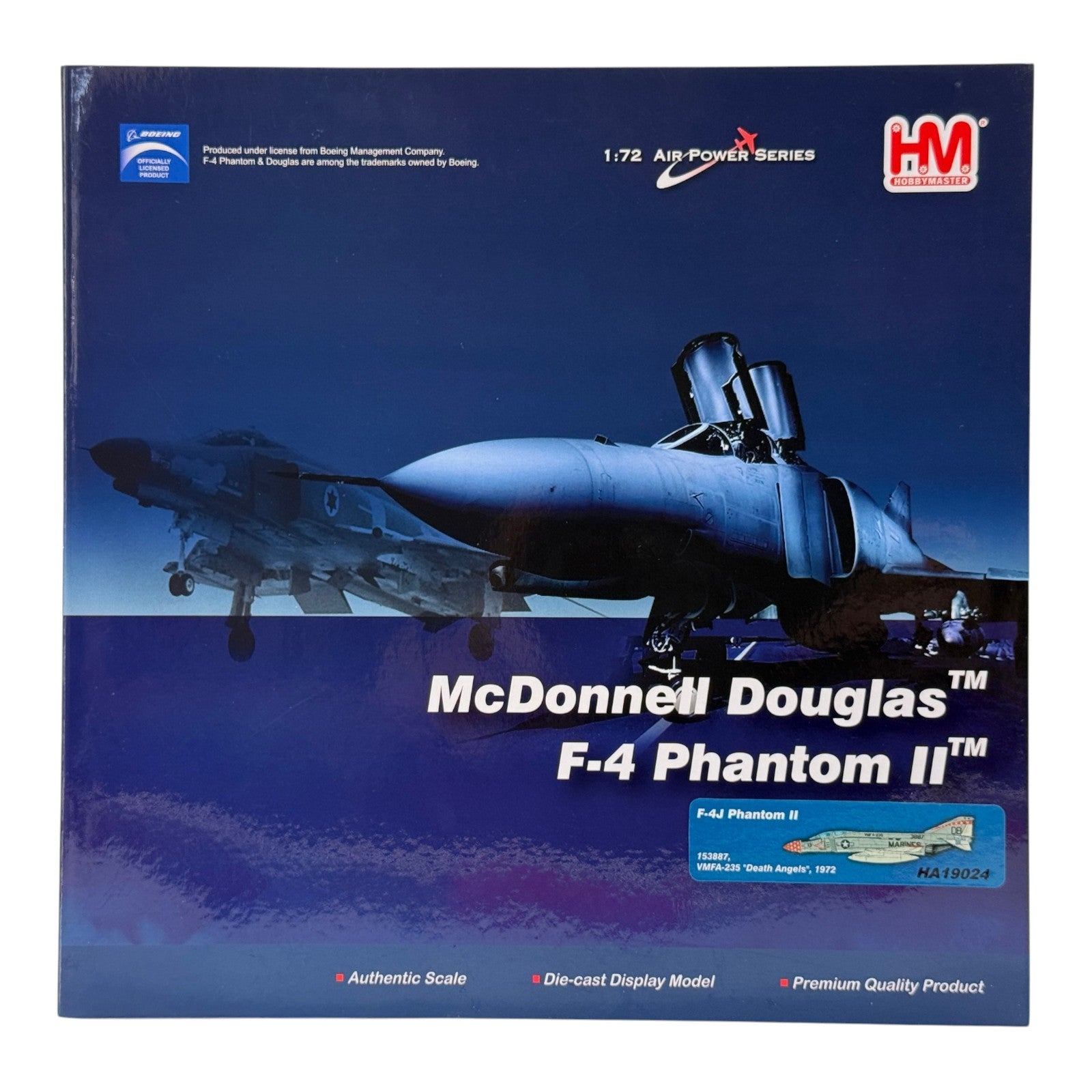 Hobby Master HA19024 1:72 McDonnell Douglas F-4J Phantom II USMC VMFA-235 Death Angels DB13 153887 1972