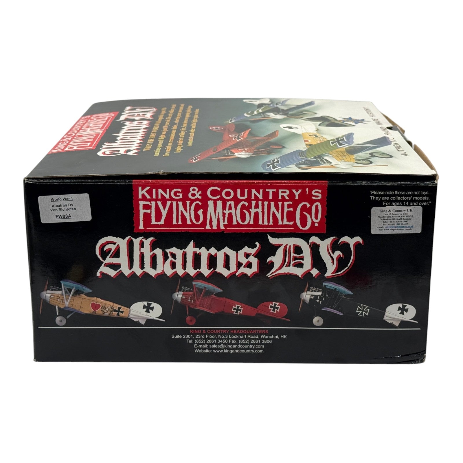 King & Country FW098A 1:30 Albatros D.V Manfred von Richthofen Red Baron WWI 1917