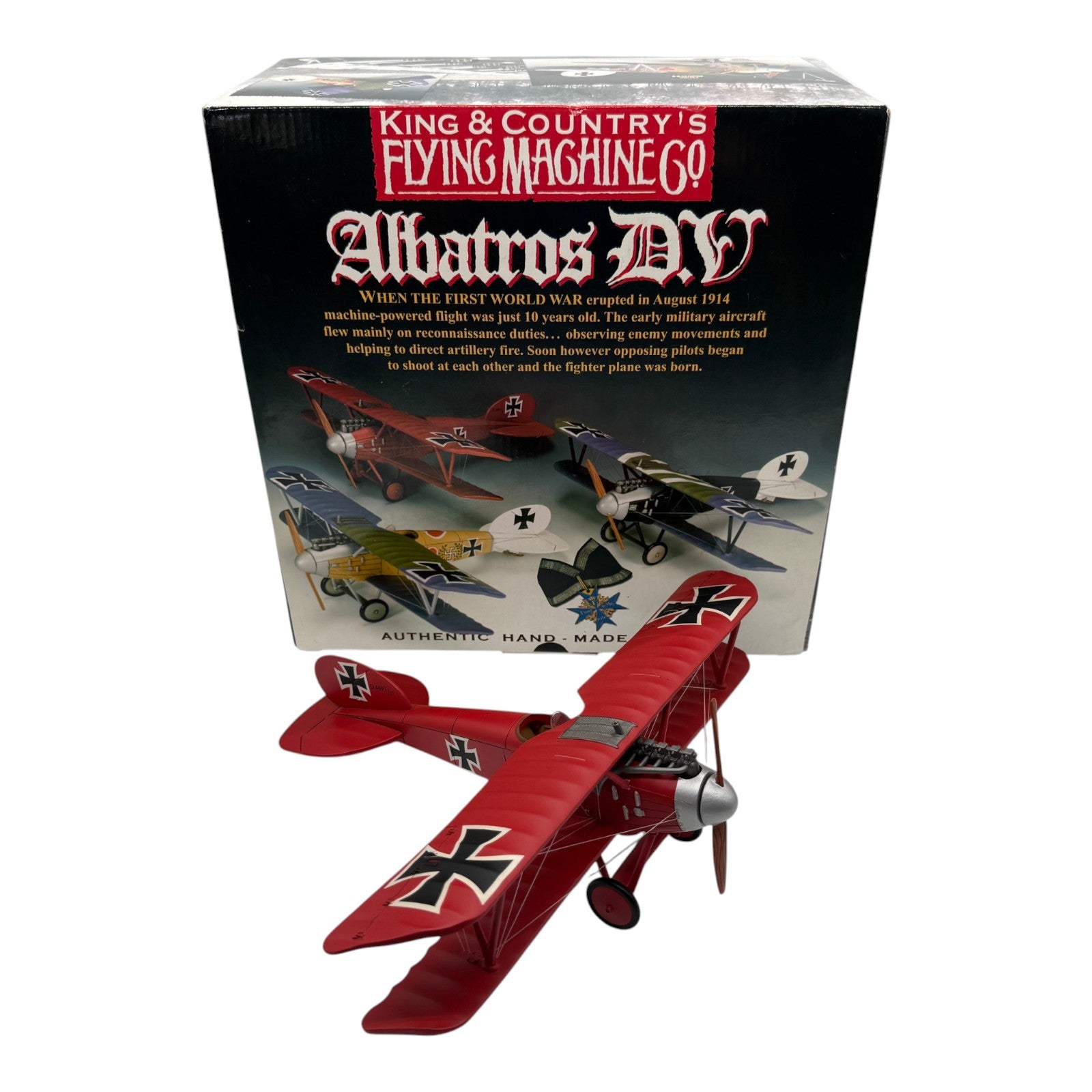 King & Country FW098A 1:30 Albatros D.V Manfred von Richthofen Red Baron WWI 1917