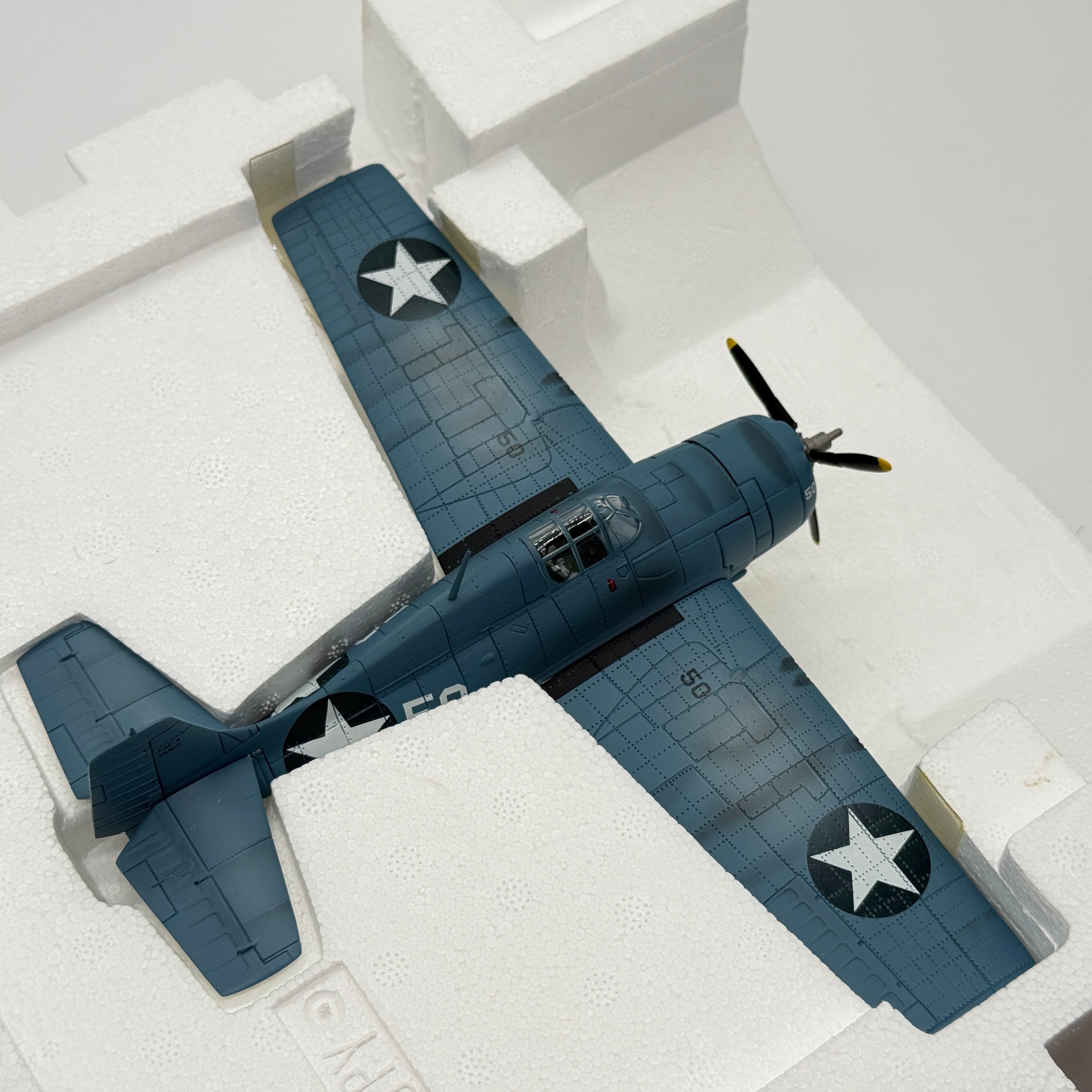 Franklin Mint B11F013 1:48 Grumman F4F-4 Wildcat White 50 Joe Foss USMC VMF-121 Guadalcanal 1942
