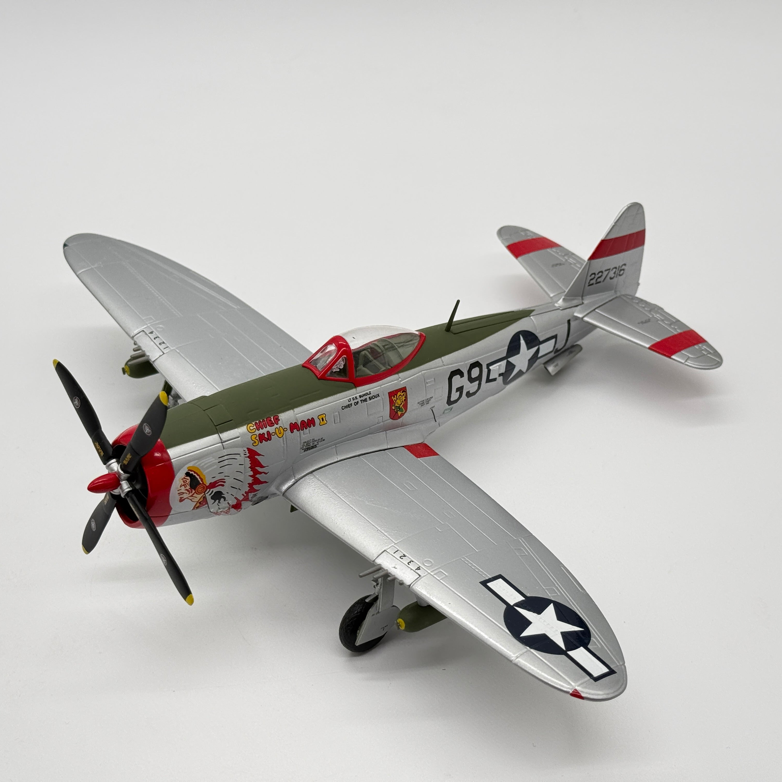 Franklin Mint 98144 1:48 Republic P-47D Thunderbolt Chief Ski-U-Mah II Lt Duane Buholz 509th FS 405th FG WWII