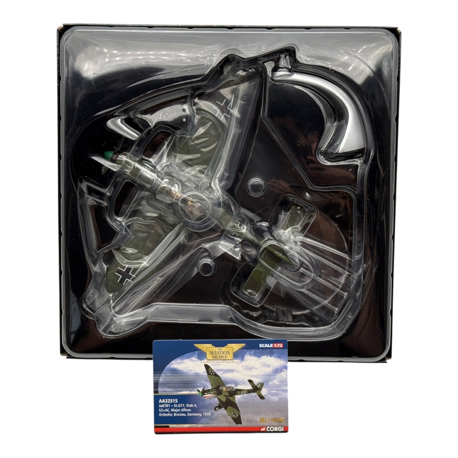Corgi AA32515 1:72 Junkers Ju 87B-1 Stuka S2+AC Major Alfons Orthofer Stab II./StG 77 Breslau 1939