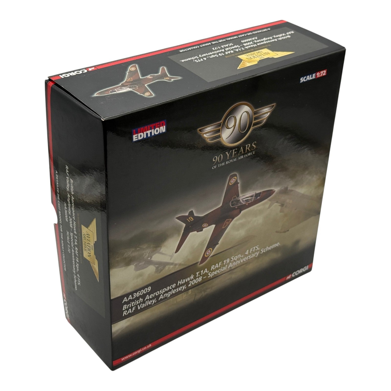 Corgi AA36009 1:72 BAe Hawk T.Mk 1A XX184 RAF No.19 Sqn Spitfire Anniversary Scheme April 2008