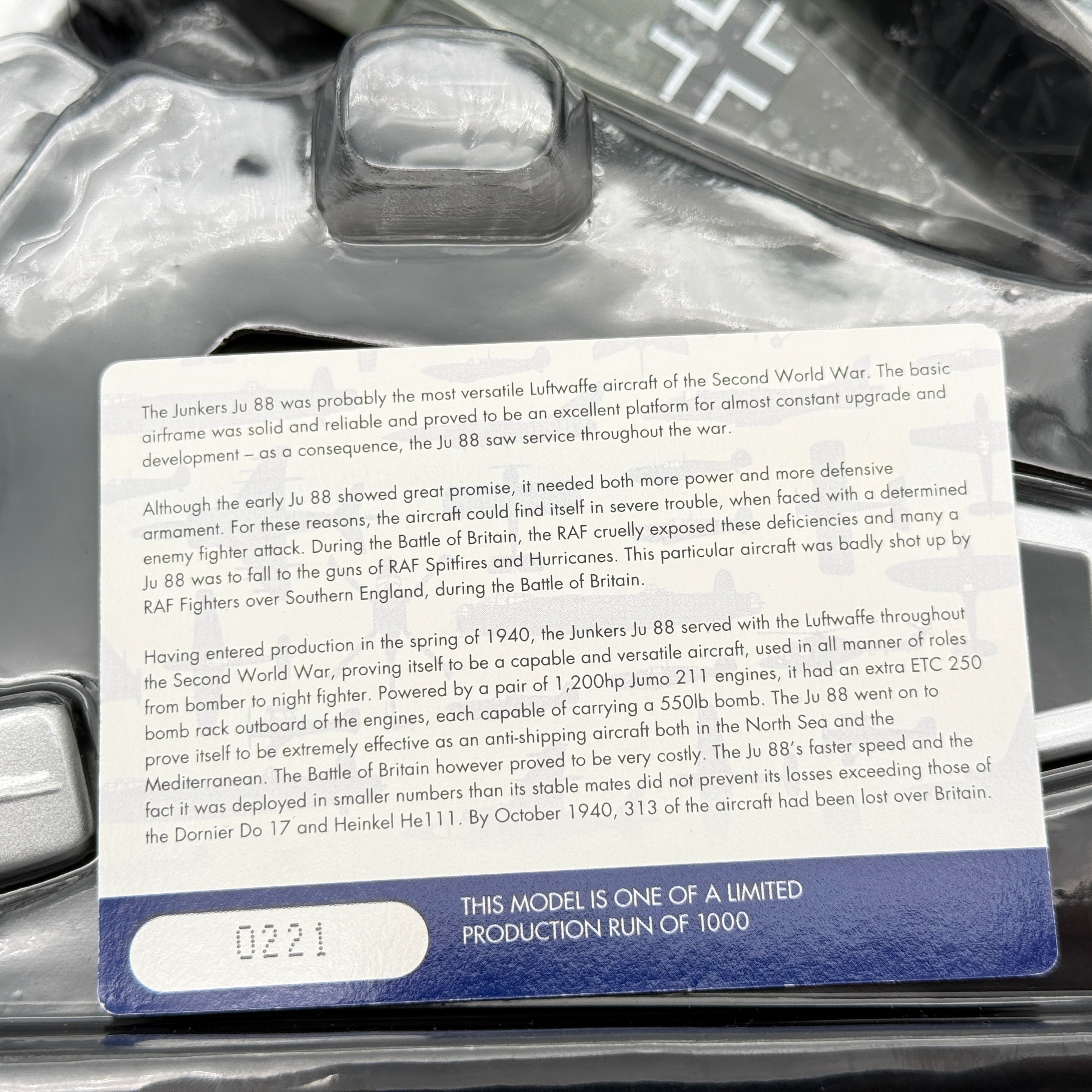 Corgi AA36710 1:72 Junkers Ju 88A-5 1./KGr 806 August 1940