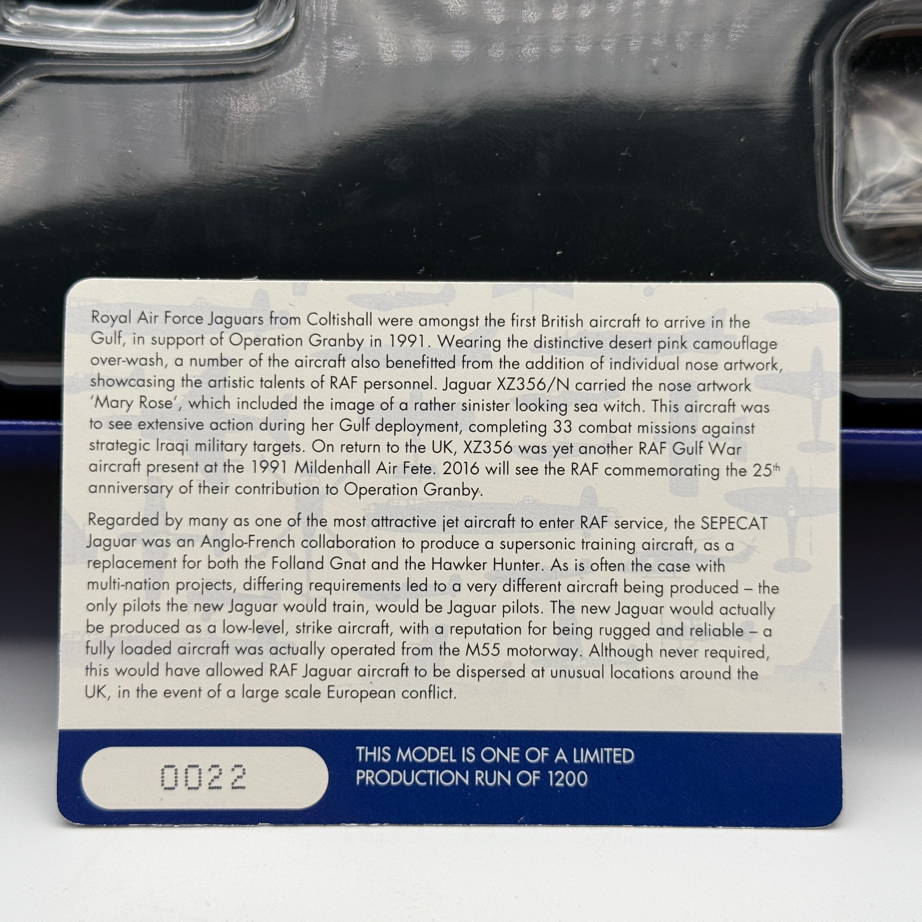 Corgi AA35414 1:72 SEPECAT Jaguar GR.1A XZ356 Mary Rose 1991
