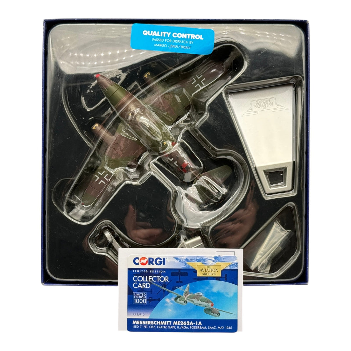 Corgi AA35710 1:72 Messerschmitt Me 262A-1a Red 7 Franz Gapp 8./KG 6 Podersam 1945