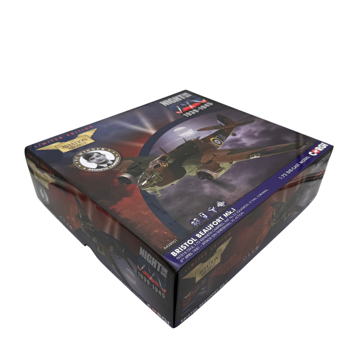 Corgi AA28901 1:72 Bristol Beaufort Mk.I N1016 OA-X F/O Kenneth Campbell VC 1941