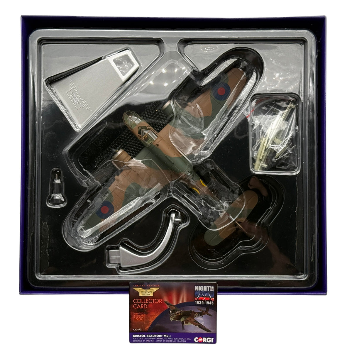 Corgi AA28901 1:72 Bristol Beaufort Mk.I N1016 OA-X F/O Kenneth Campbell VC 1941