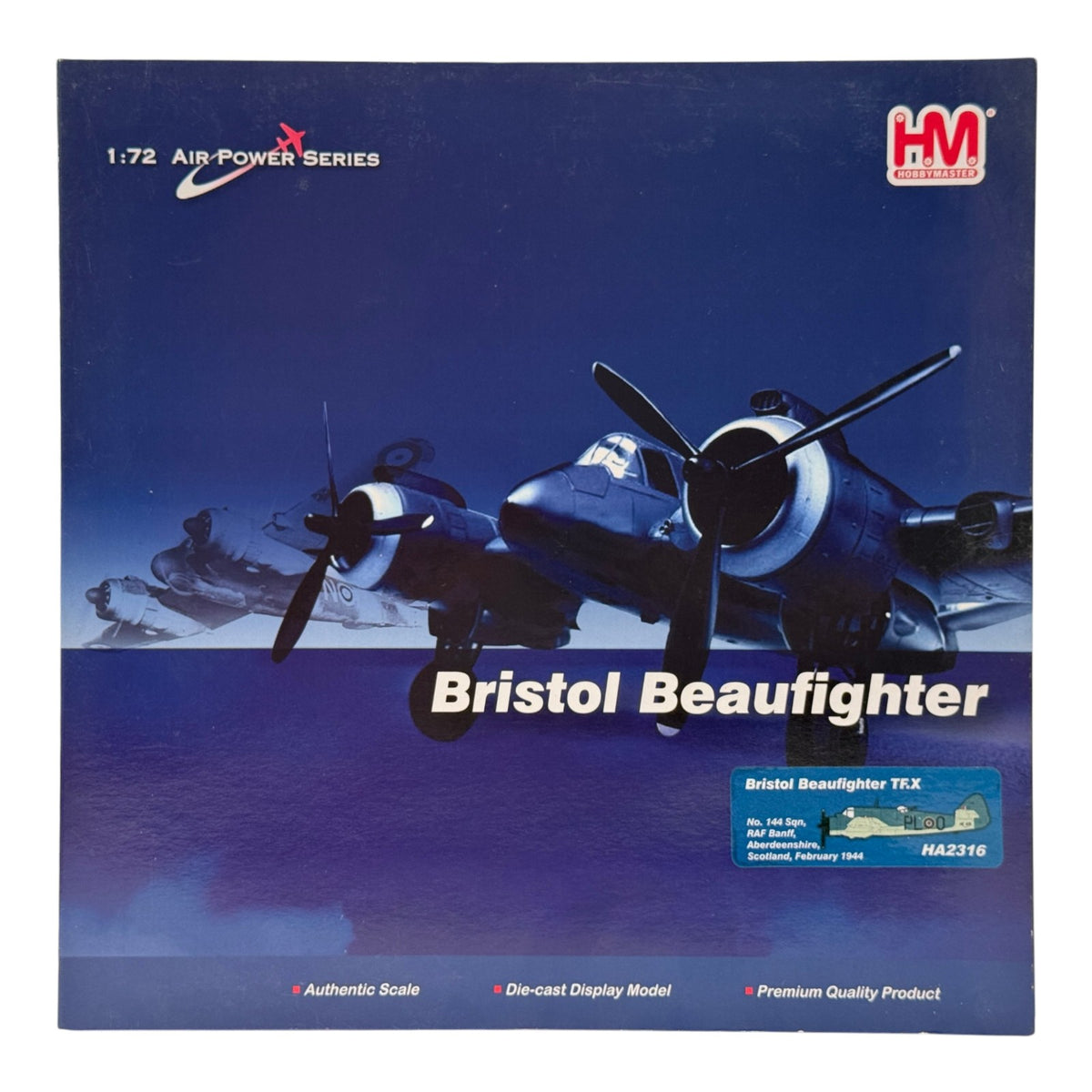 Hobby Master HA2316 1:72 Beaufighter TF.X NE831 PL-O 144 Sqn Banff 1945