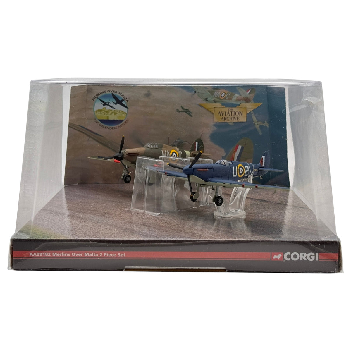 Corgi AA99182 1:72 Merlins Over Malta Spitfire Mk.Vb and Hurricane Mk.XIIa Set