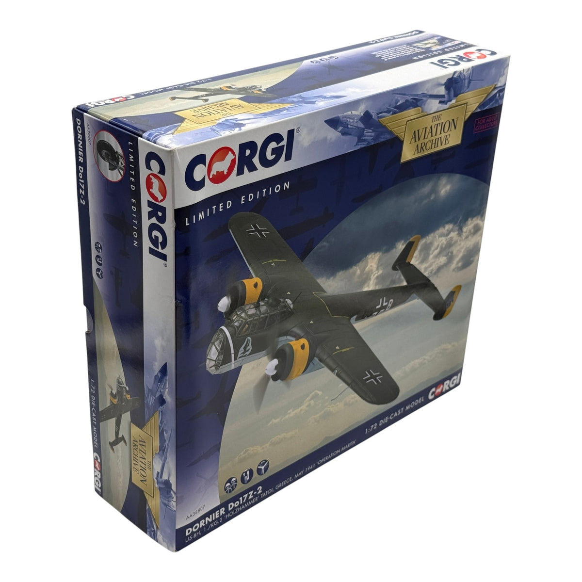 Corgi AA38807 1:72 Dornier Do17Z-2 U5+BH KG2 Operation Marita Tatoi Greece 1941