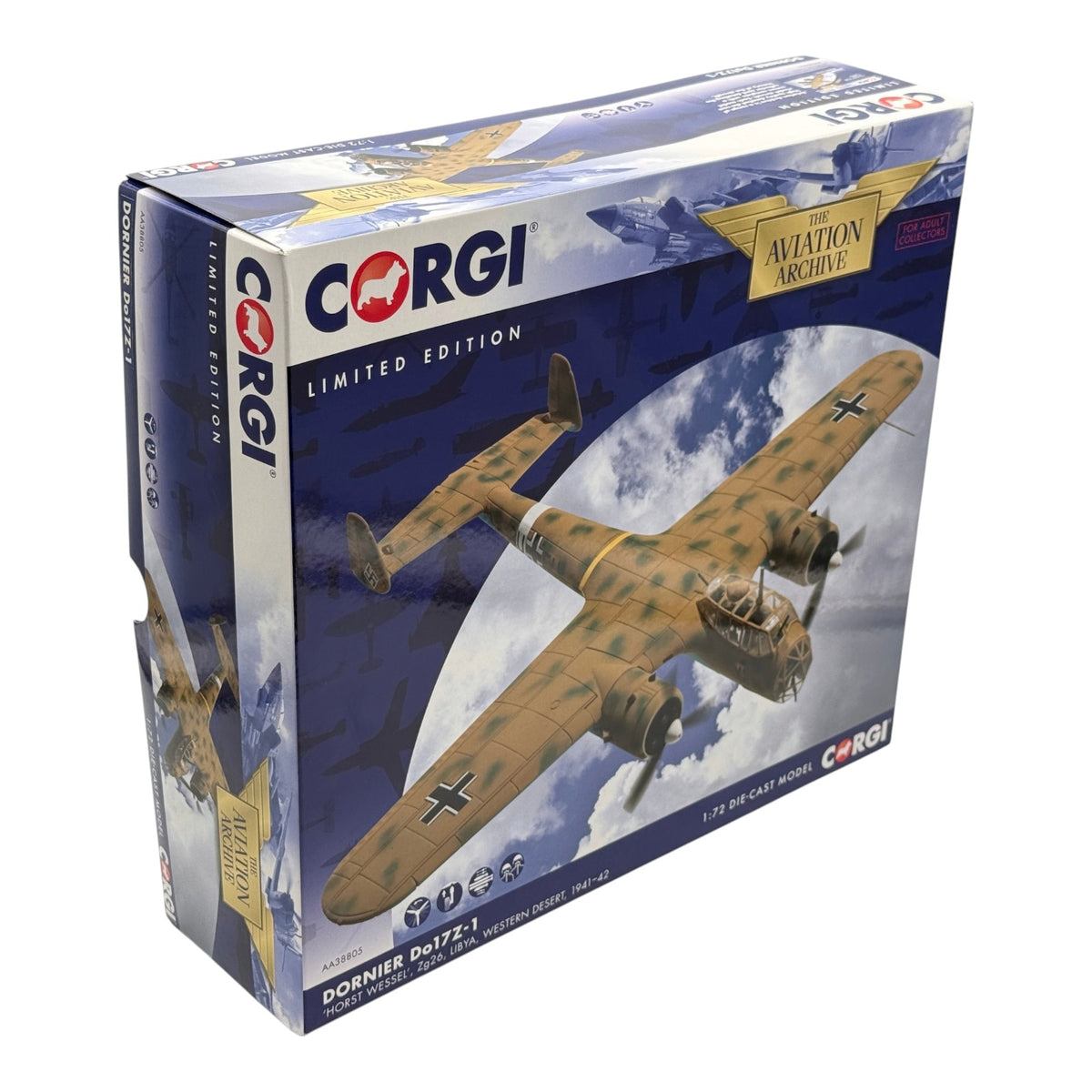 Corgi AA38805 1:72 Dornier Do17Z-1 3U+FU ZG26 Horst Wessel Libya 1941-42 WWII