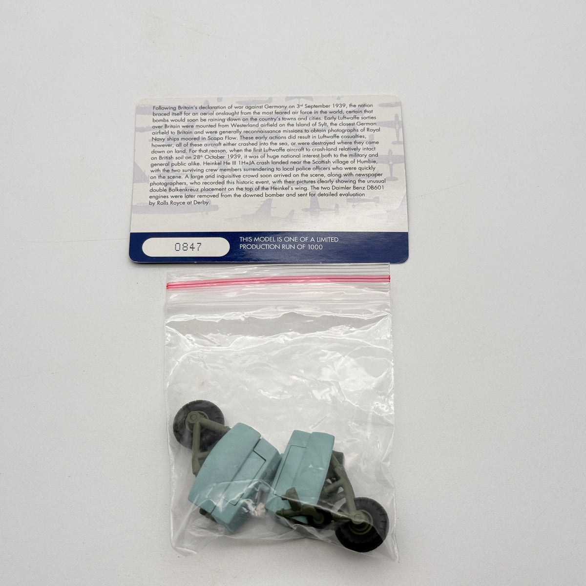 Corgi AA33717 1:72 Heinkel He 111H-2 1H+JA KG26 Humbie East Lothian 1939