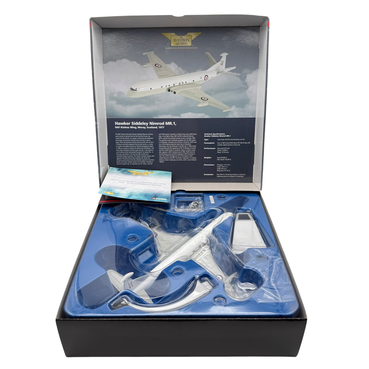 Corgi AA35602 1:144 Hawker Siddeley Nimrod MR.1 XV254 RAF Kinloss Scotland 1977