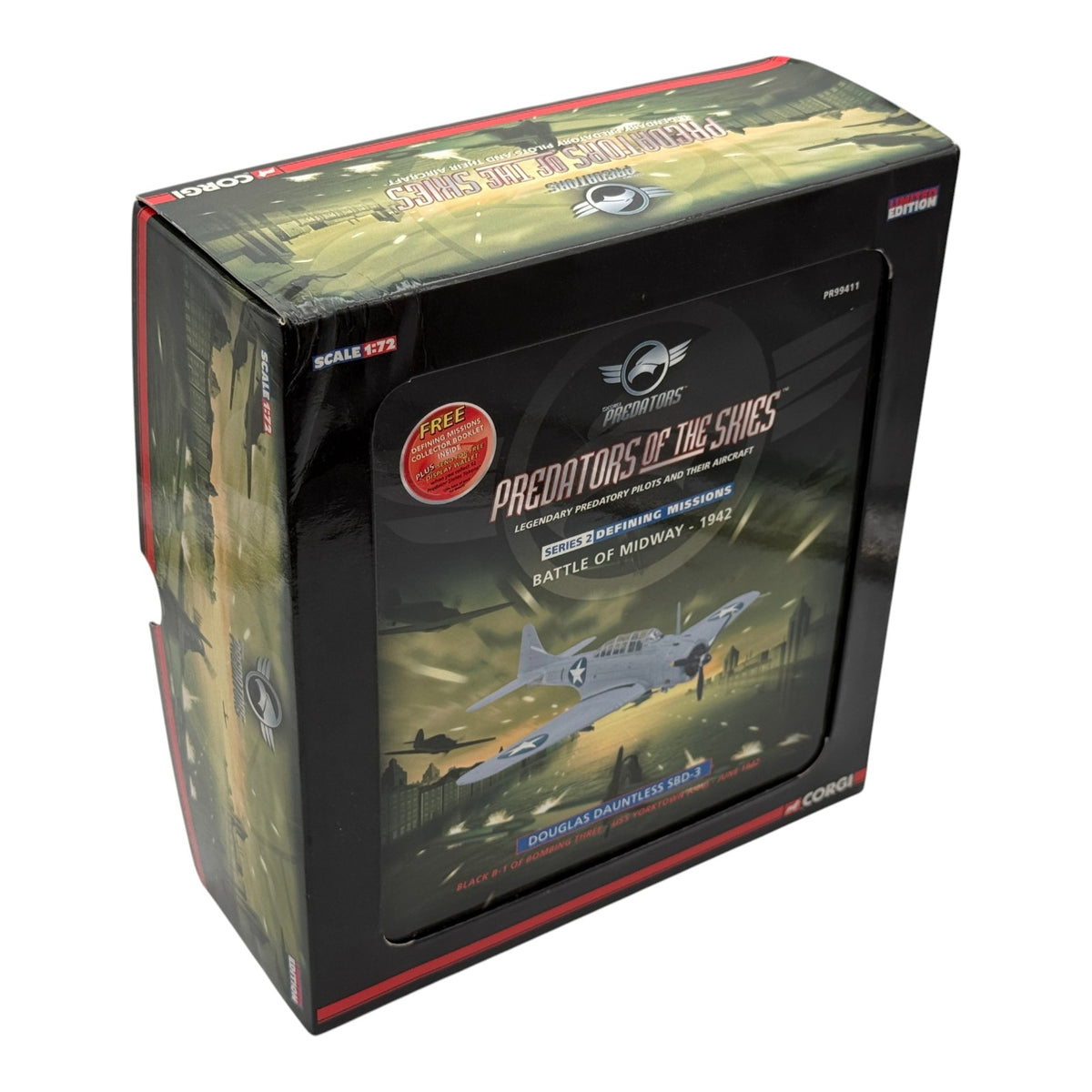 Corgi PR99411 1:72 SBD-3 Dauntless Black B-1 VB-3 USS Yorktown Midway June 1942