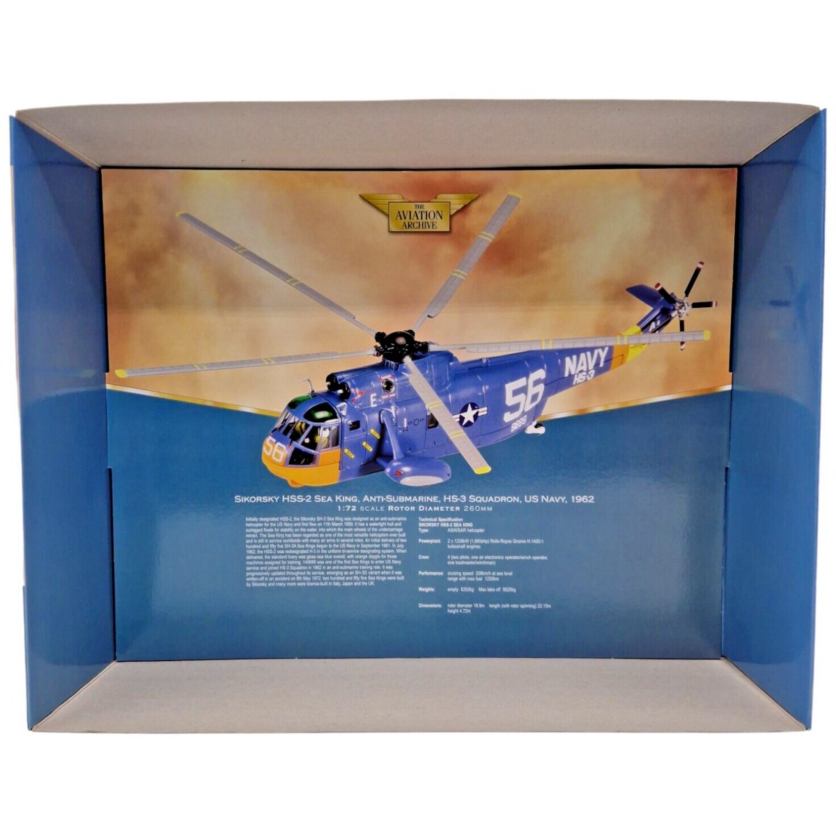 Corgi Aviation Archive 1:72 Sikorsky HSS - 2 Sea King HS - 3 Squadron Us Navy 1962 AA33408 - Corgi