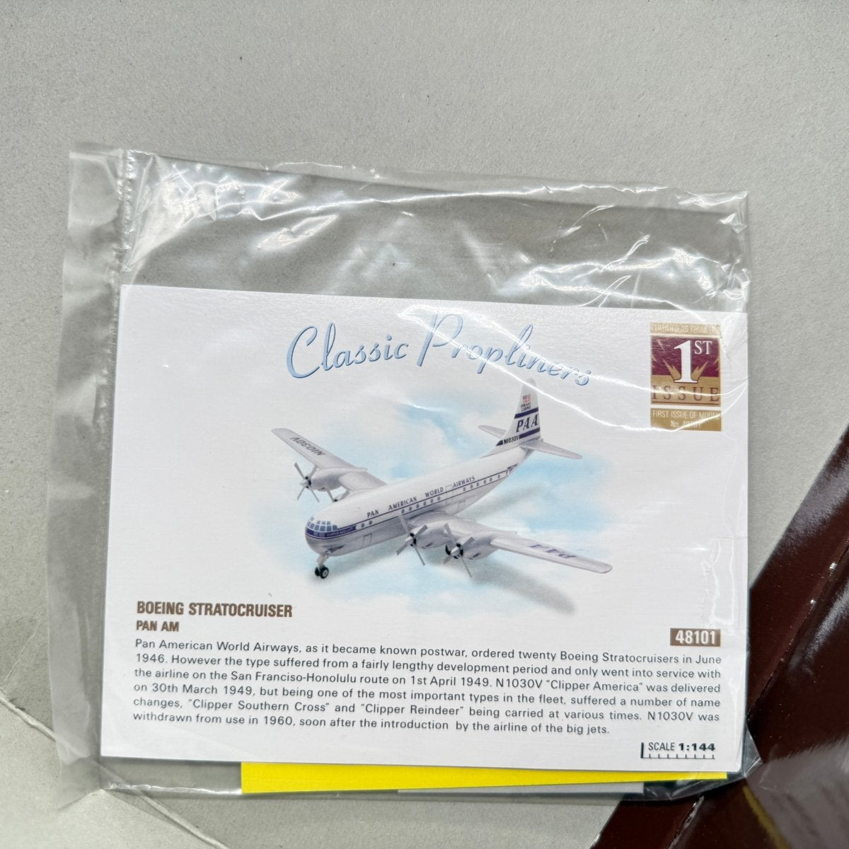 Corgi 48101 1:144 Boeing 377 Stratocruiser Pan Am N1030V Clipper America - Corgi