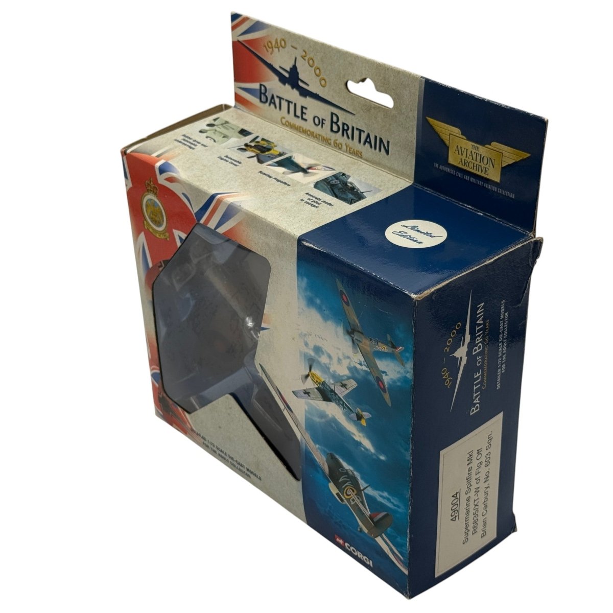 Corgi 49004 1:72 Supermarine Spitfire Mk IA RAF No.603 Sqn R6835 XT-W Brian Carbury Hornchurch Battle of Britain 1940 - Corgi