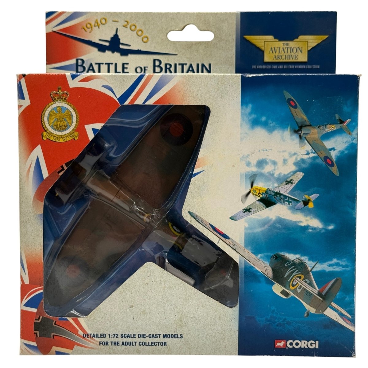 Corgi 49004 1:72 Supermarine Spitfire Mk IA RAF No.603 Sqn R6835 XT-W Brian Carbury Hornchurch Battle of Britain 1940 - Corgi
