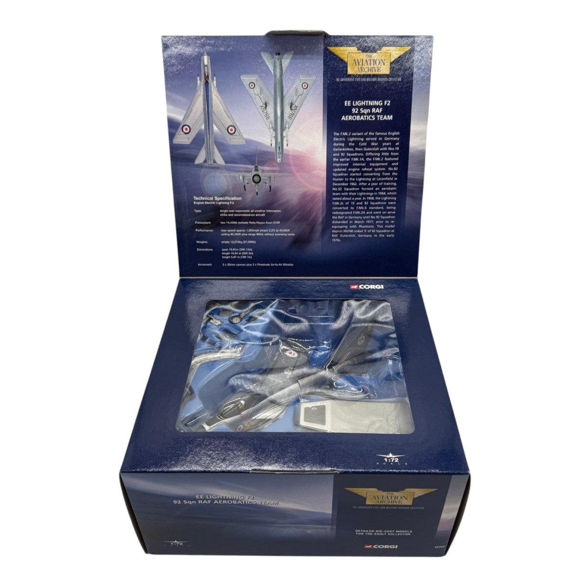 Corgi 49402 1:72 English Electric Lightning F.2 XN768 S RAF No.92 Sqn Aerobatic Display Team Farnborough 1964 - Corgi