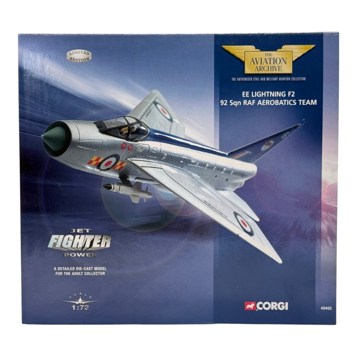 Corgi 49402 1:72 English Electric Lightning F.2 XN768 S RAF No.92 Sqn Aerobatic Display Team Farnborough 1964 *ISSUES* - Corgi