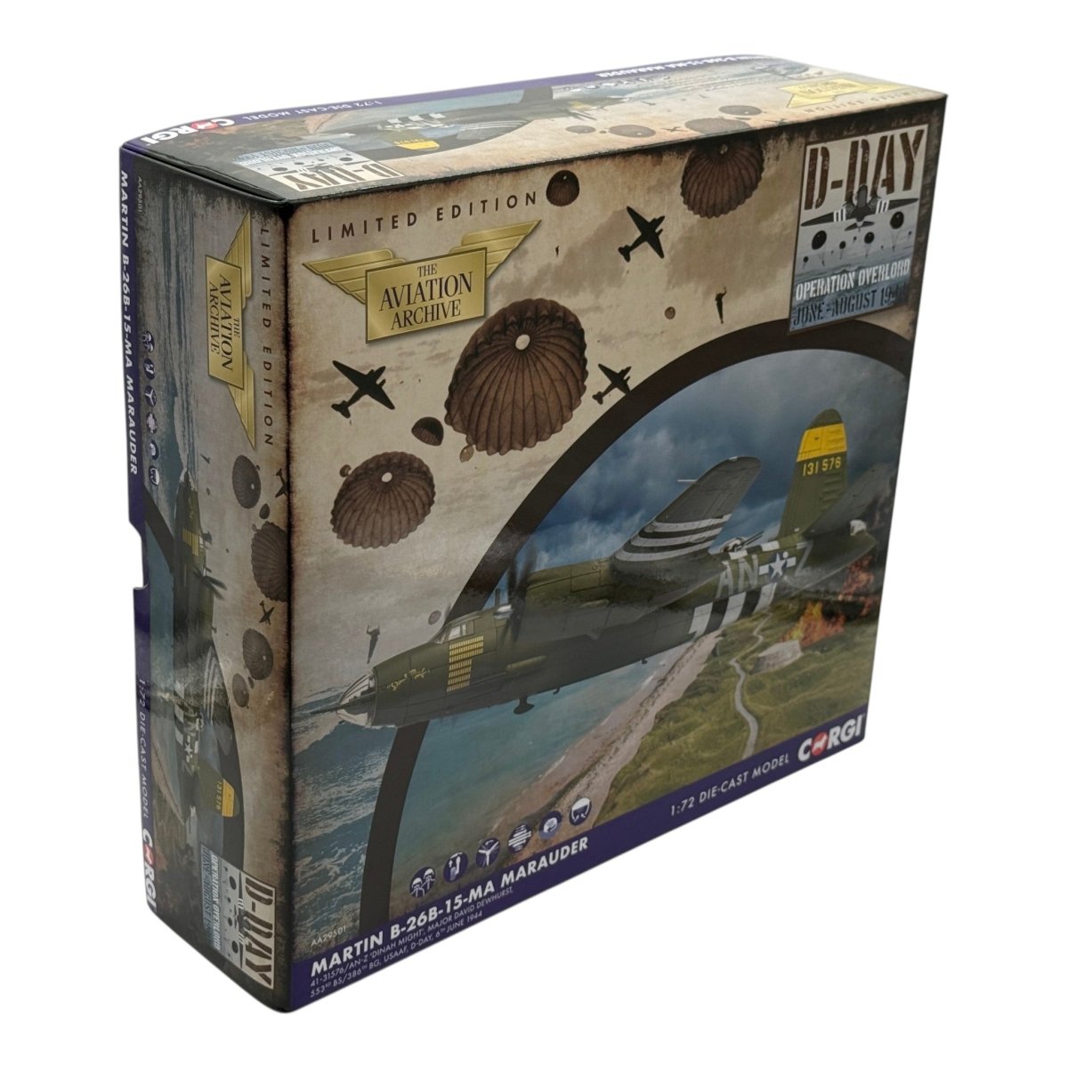 Corgi AA29501 1:72 Martin B-26B Marauder USAAF 386th BG 553rd BS Dinah Might D-Day 1944 - Corgi