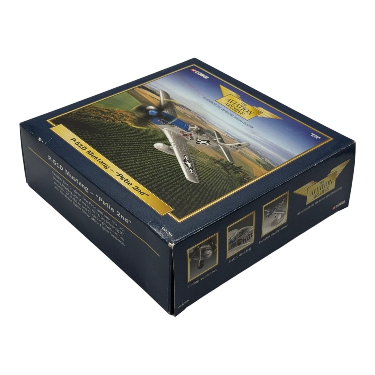 Corgi AA32204 1:72 North American P-51D Mustang USAAF 352nd FG 487th FS Petie 2nd John Meyer RAF Bodney 1944 - Corgi