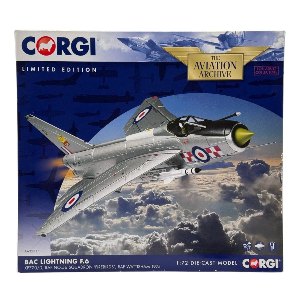Corgi AA32315 1:72 English Electric Lightning F.Mk 6 RAF No.56 Sqn XP770 1975 - Corgi