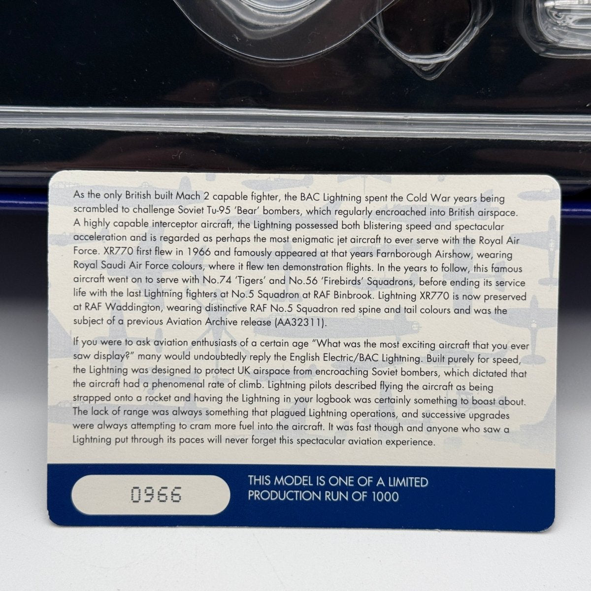 Corgi AA32315 1:72 English Electric Lightning F.Mk 6 RAF No.56 Sqn XP770 1975 - Corgi