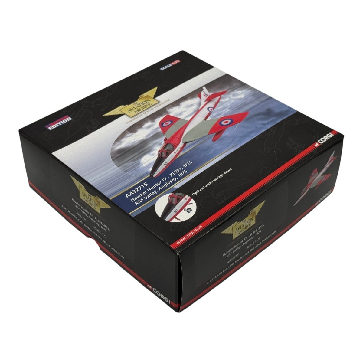 Corgi AA32715 1:72 Hawker Hunter T.Mk 7 RAF No.4 FTS XL591 Valley 1975 - Corgi