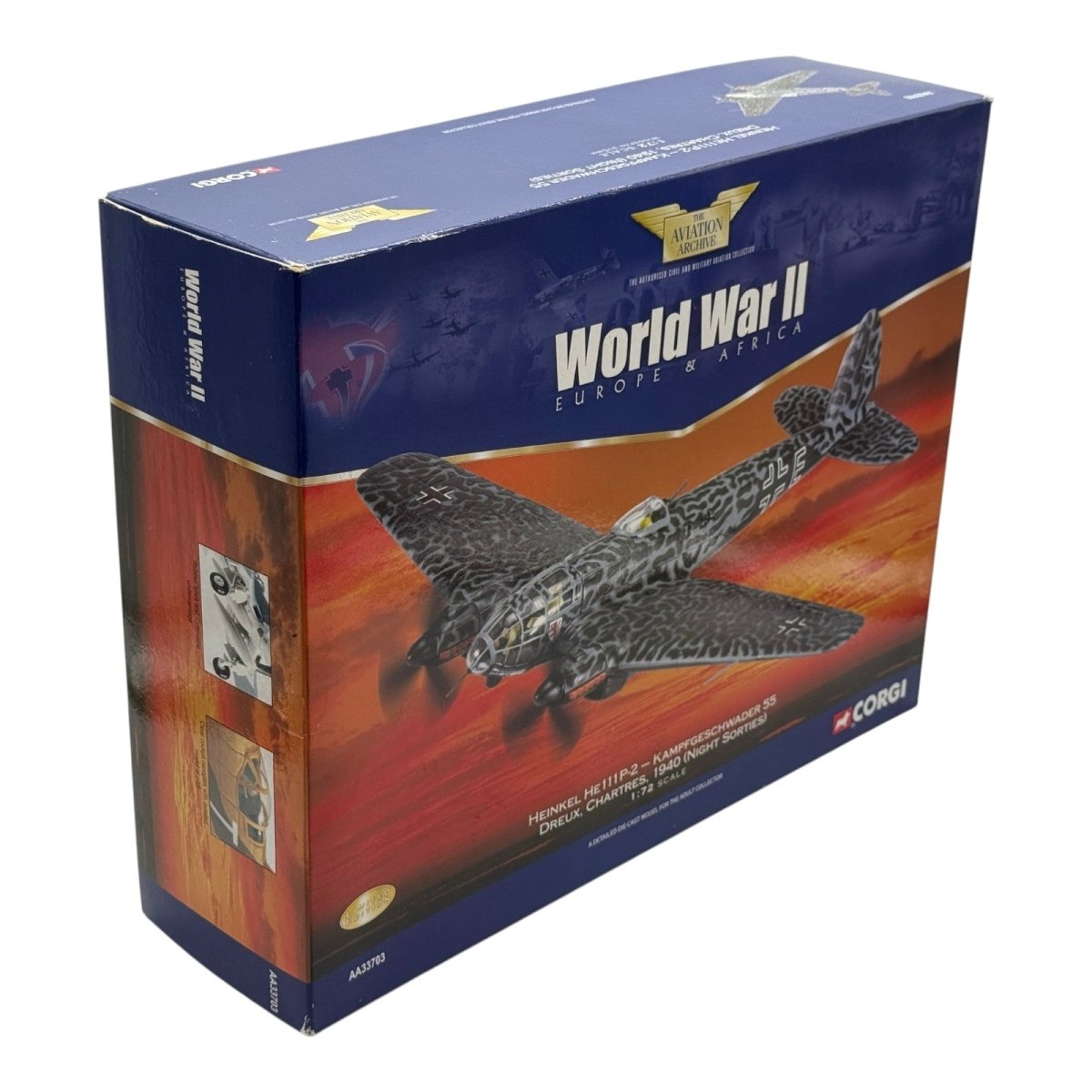 Corgi AA33703 1:72 Heinkel He 111P-2 Luftwaffe KG 55 Greif Chartres Battle of Britain 1940 - Corgi