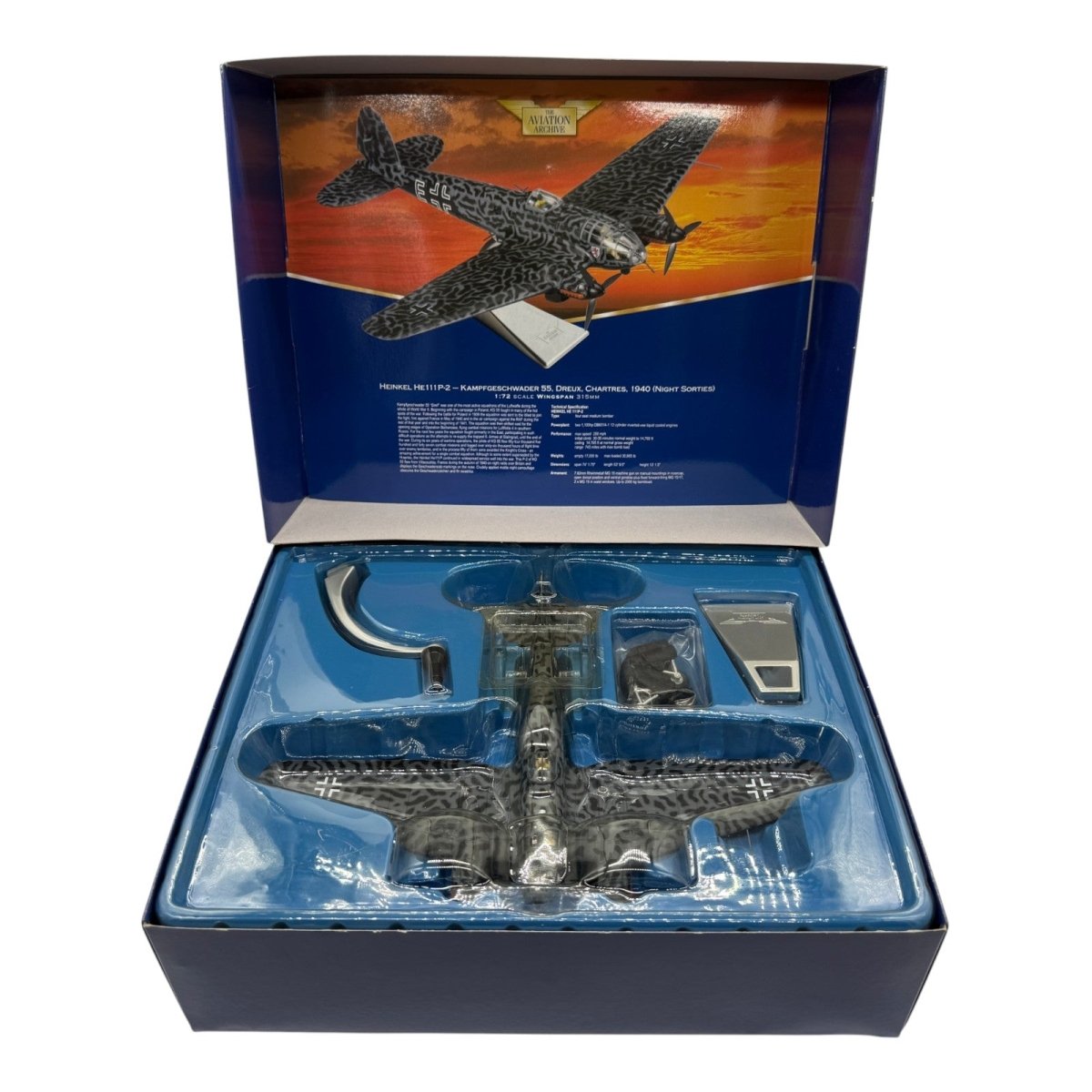 Corgi AA33703 1:72 Heinkel He 111P-2 Luftwaffe KG 55 Greif Chartres Battle of Britain 1940 - Corgi