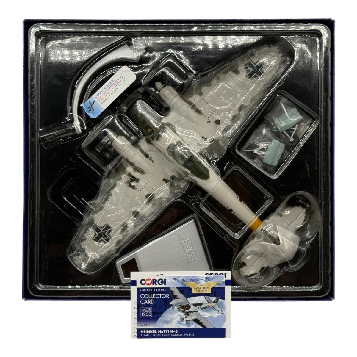 Corgi AA33713 1:72 Heinkel He 111H-5 Luftwaffe 1./KG 53 Condorlegion *ISSUES* - Corgi
