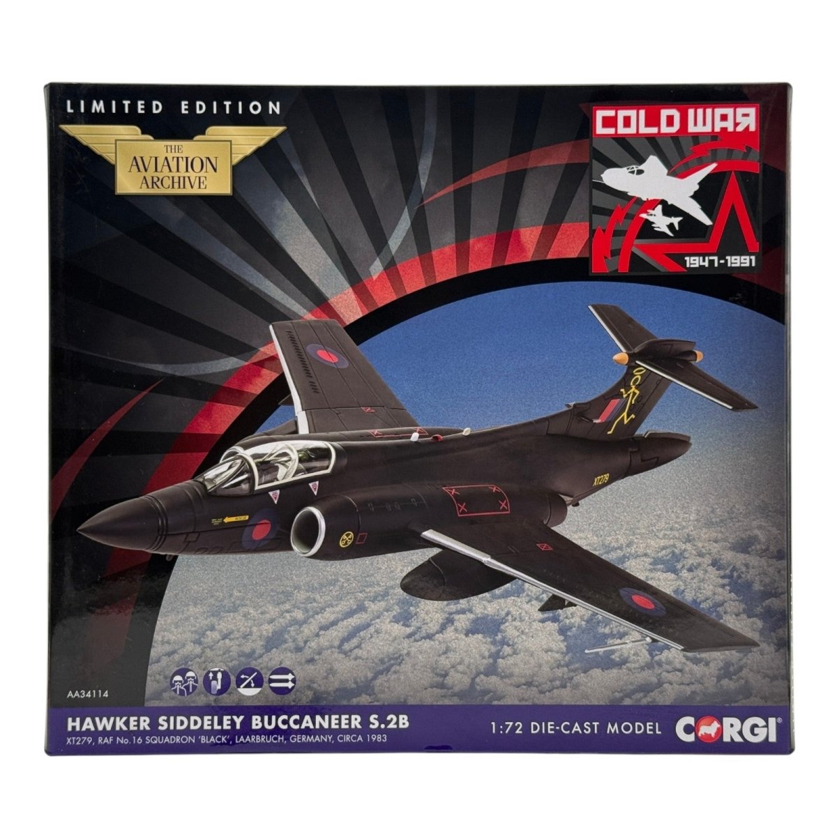 Corgi AA34114 1:72 Hawker Siddeley Buccaneer S.2B XT279 16 Sqn Laarbruch 1983 - Corgi