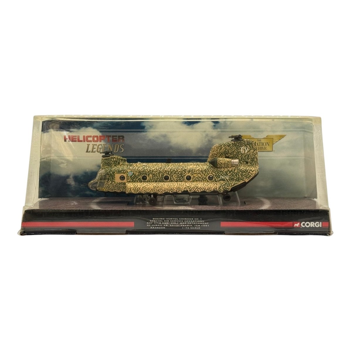 Corgi AA34209 1:72 Boeing Chinook HC.Mk 1 RAF No.7 & 18 Sqns Bravo Two Zero Saudi Arabia 1991 - Corgi