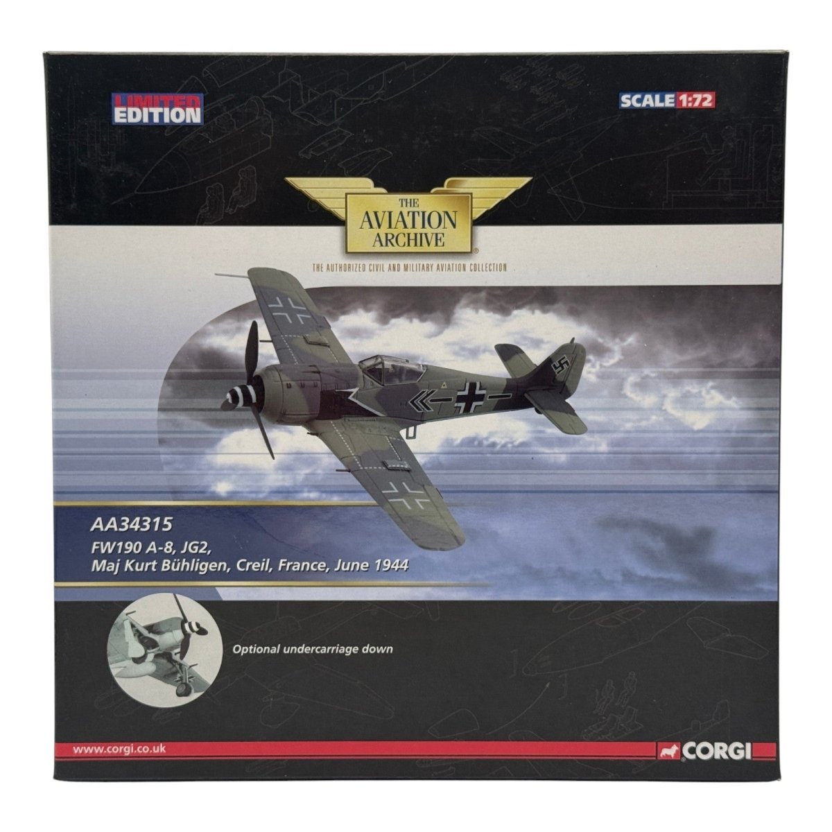 Corgi AA34315 1:72 Focke - Wulf Fw 190A Luftwaffe JG 2 Kurt Buhligen France 1944 - Corgi