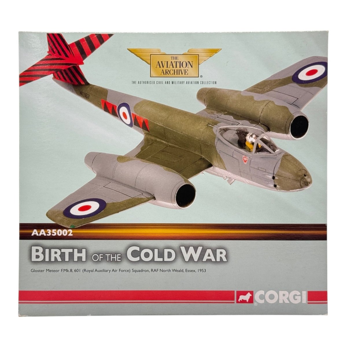 Corgi AA35002 1:72 Gloster Meteor F.Mk 8 RAF No.601 Sqn RAF North Weald England 1950s - Corgi